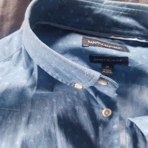 Banana Republic button-up patterned dress shirt